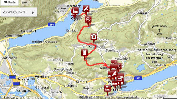 Unterwegs am Alpe-Adria-Trail – Etappe 20: Ossiach - Velden / Bild: www.alpe-adria-trail.com