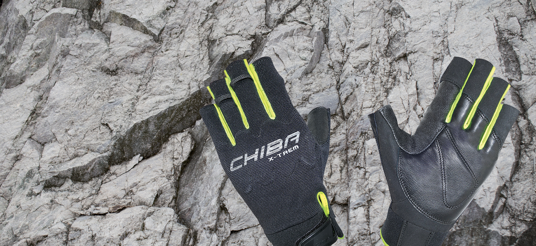 Chiba Unisex Klettersteighandschuhe 66102 Via Ferrata mit verlängerten Fingern 