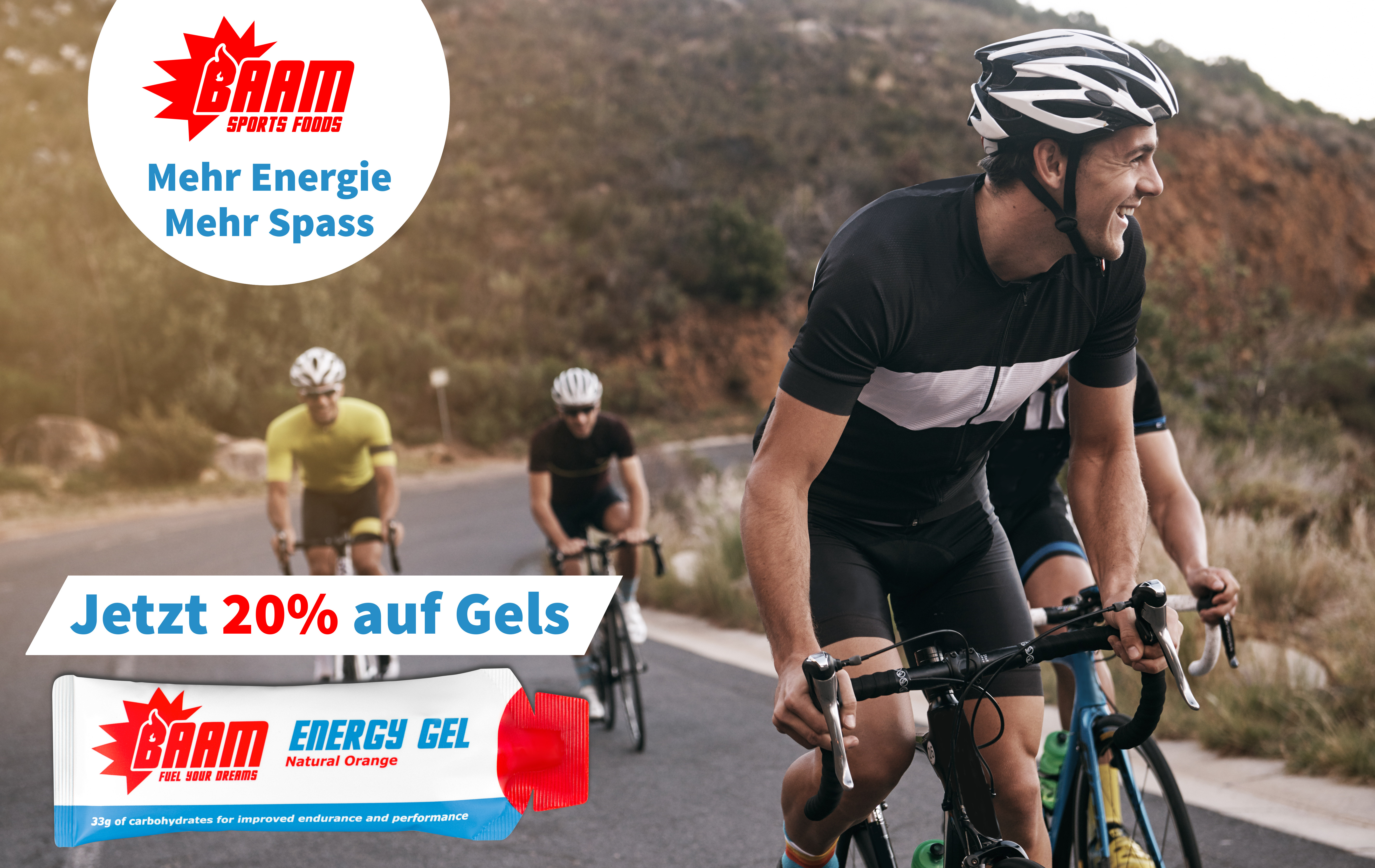 Nur für kurze Zeit: 20 % Sonderrabatt auf BAAM Energy Gels