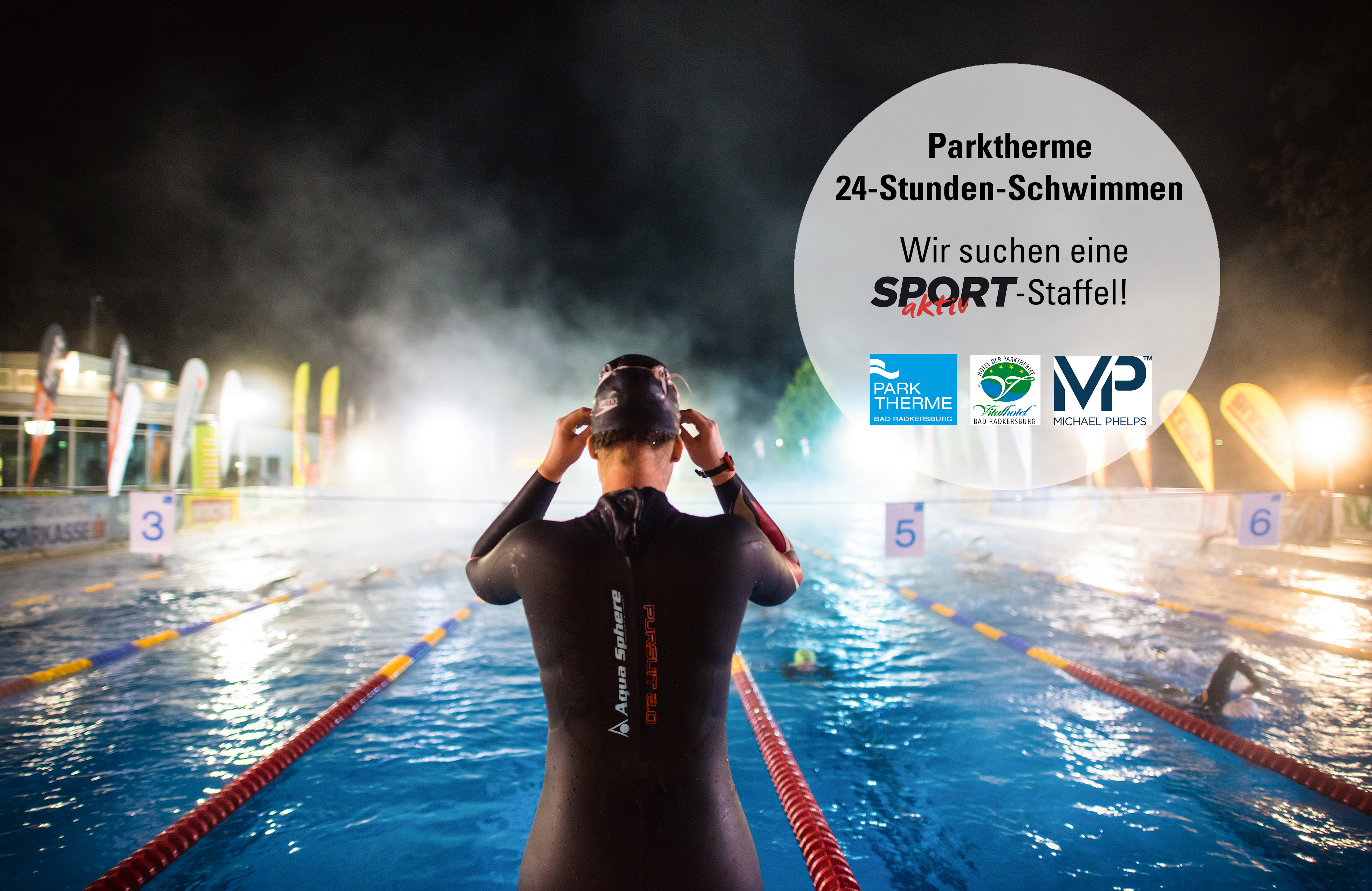 Parktherme 24-Stunden-Schwimmen: Wir suchen eine SPORTaktiv-Staffel!