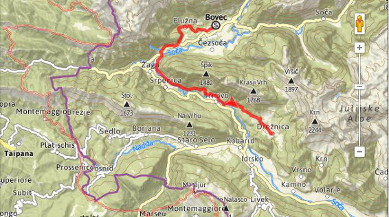 Unterwegs am Alpe-Adria-Trail – Etappe 25: Bovec - Drežnica / Bild: www.alpe-adria-trail.com