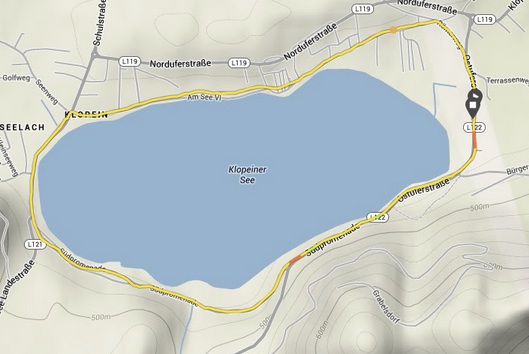 Strecke Frauenlauf 2014 am Klopeiner See