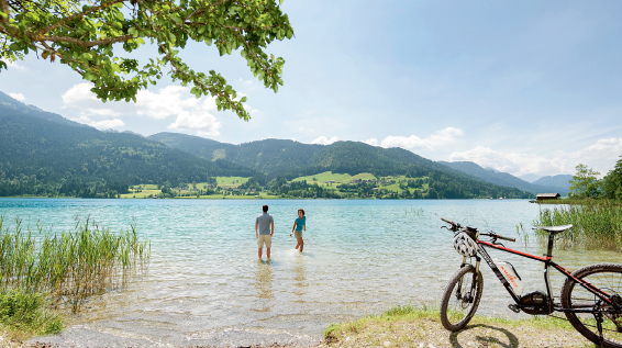Mountainbiken im Naturpark Weissensee / Bild: Groeger