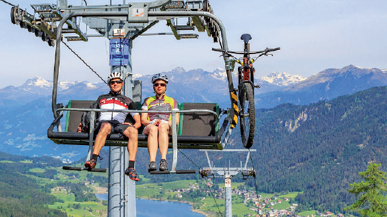 Mountainbiken im Naturpark Weissensee / Bild: Steinthaler