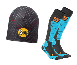 Deine Geschenke: „CEP“-Ski Merino Socks & Microfiber Reversible Hat von Buff® / Bild: Hersteller