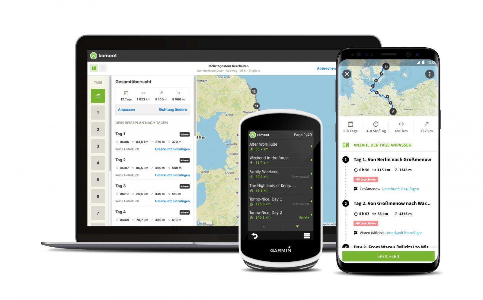 Mehrtagesplaner Komoot