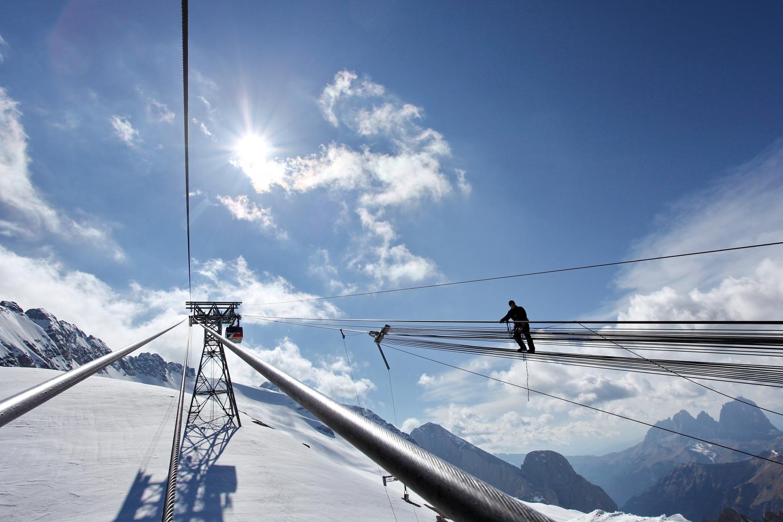 Wie kommt das Seil in die Bahn?