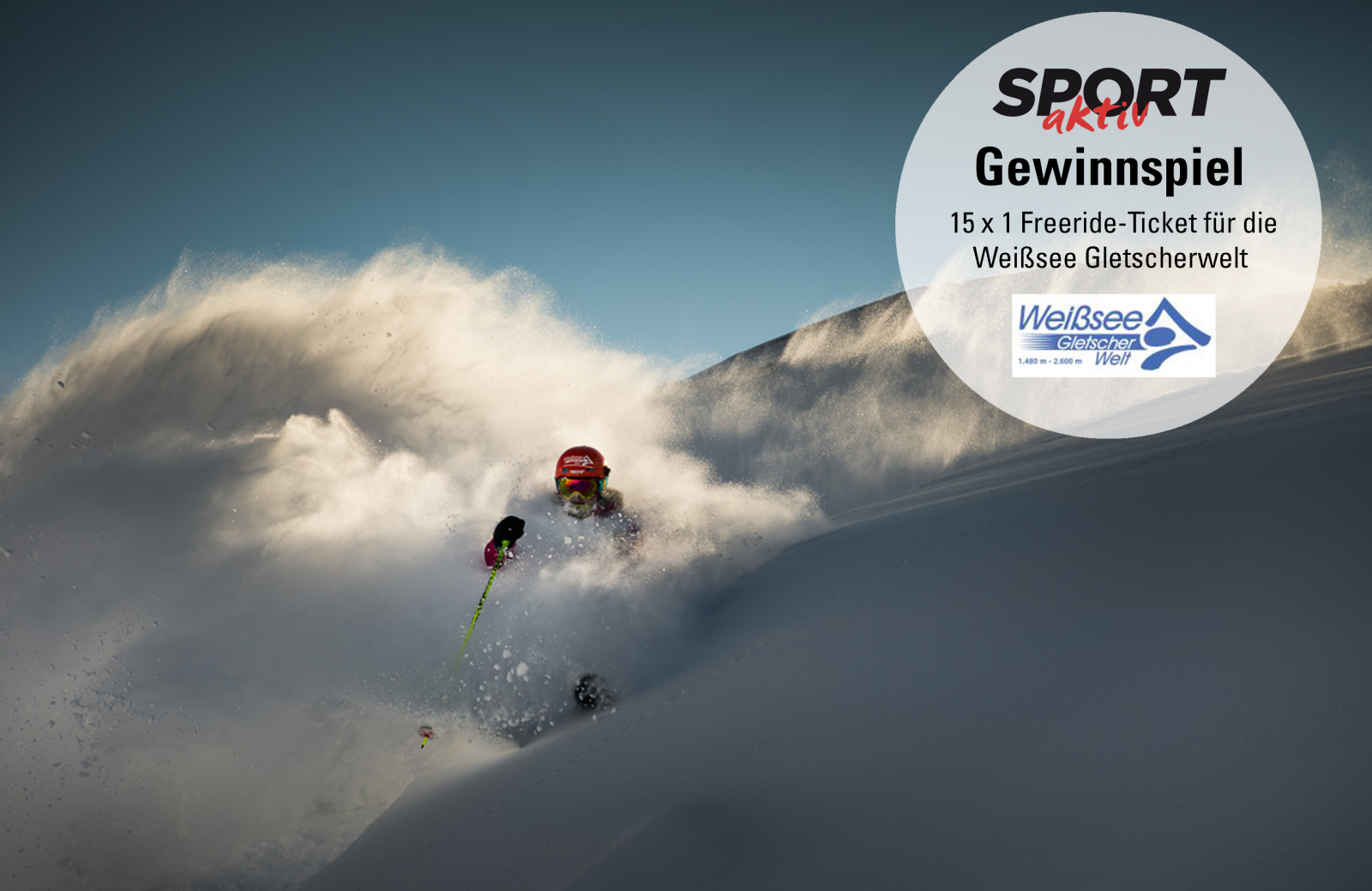 Freerider, aufgepasst: Wir verlosen 15 x 1 Freeride-Ticket für die Weißsee Gletscherwelt