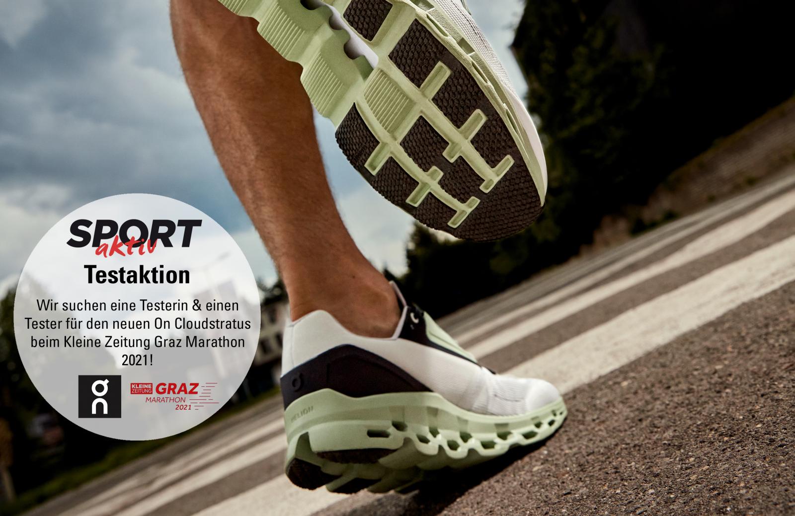 Werde Tester/-in des neuen Cloudstratus von On & starte als VIP beim Kleine Zeitung Graz Marathon 2021!