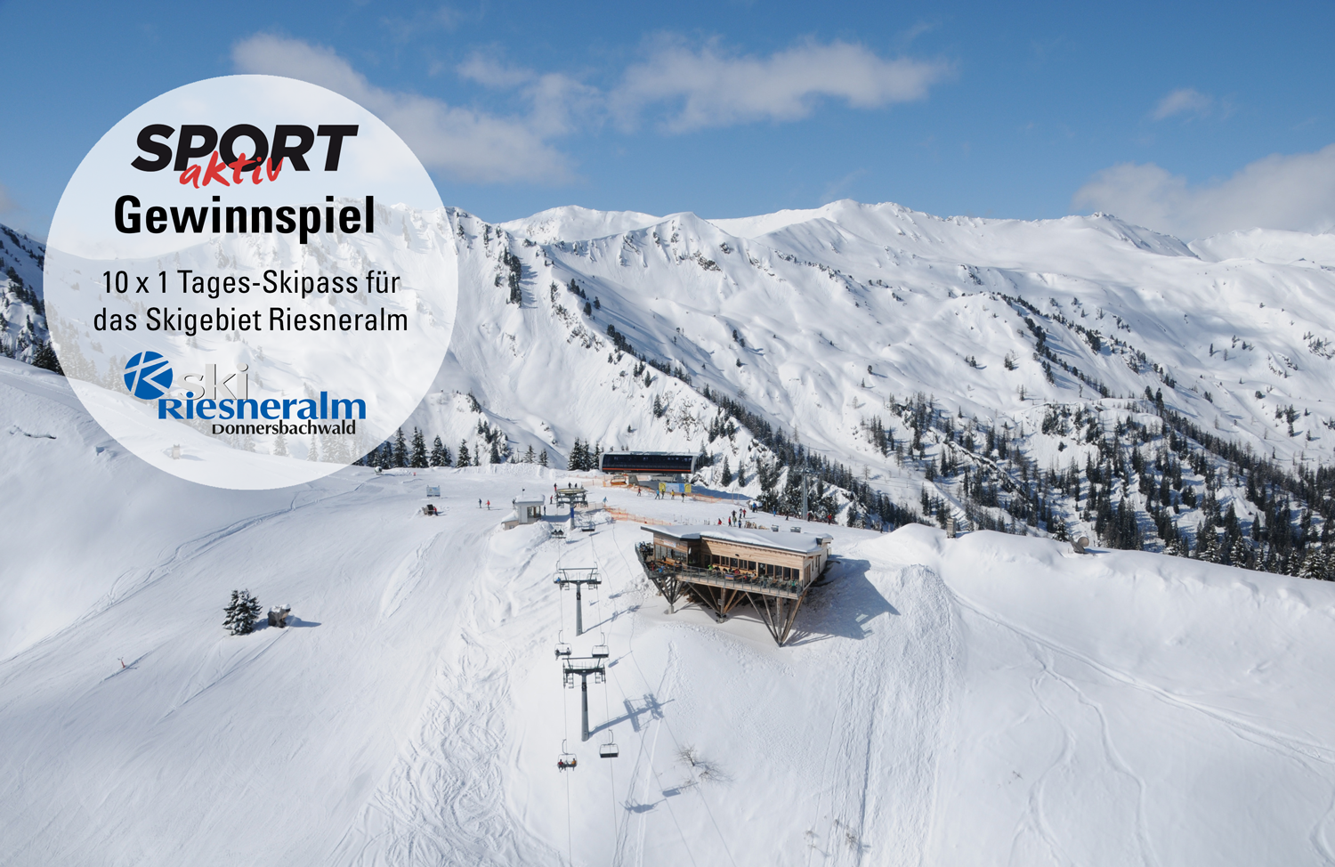 Gewinnspiel: Wir verlosen 10 x 1 Tages-Skipass für das Skigebiet Riesneralm