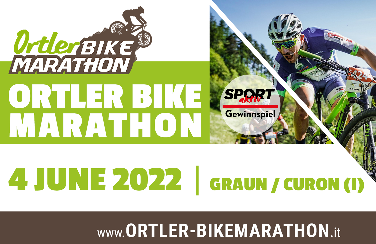 STARTPLATZ mit Übernachtung beim ORTLER BIKE MARATHON (Südtirol) am 4. Juni 2022