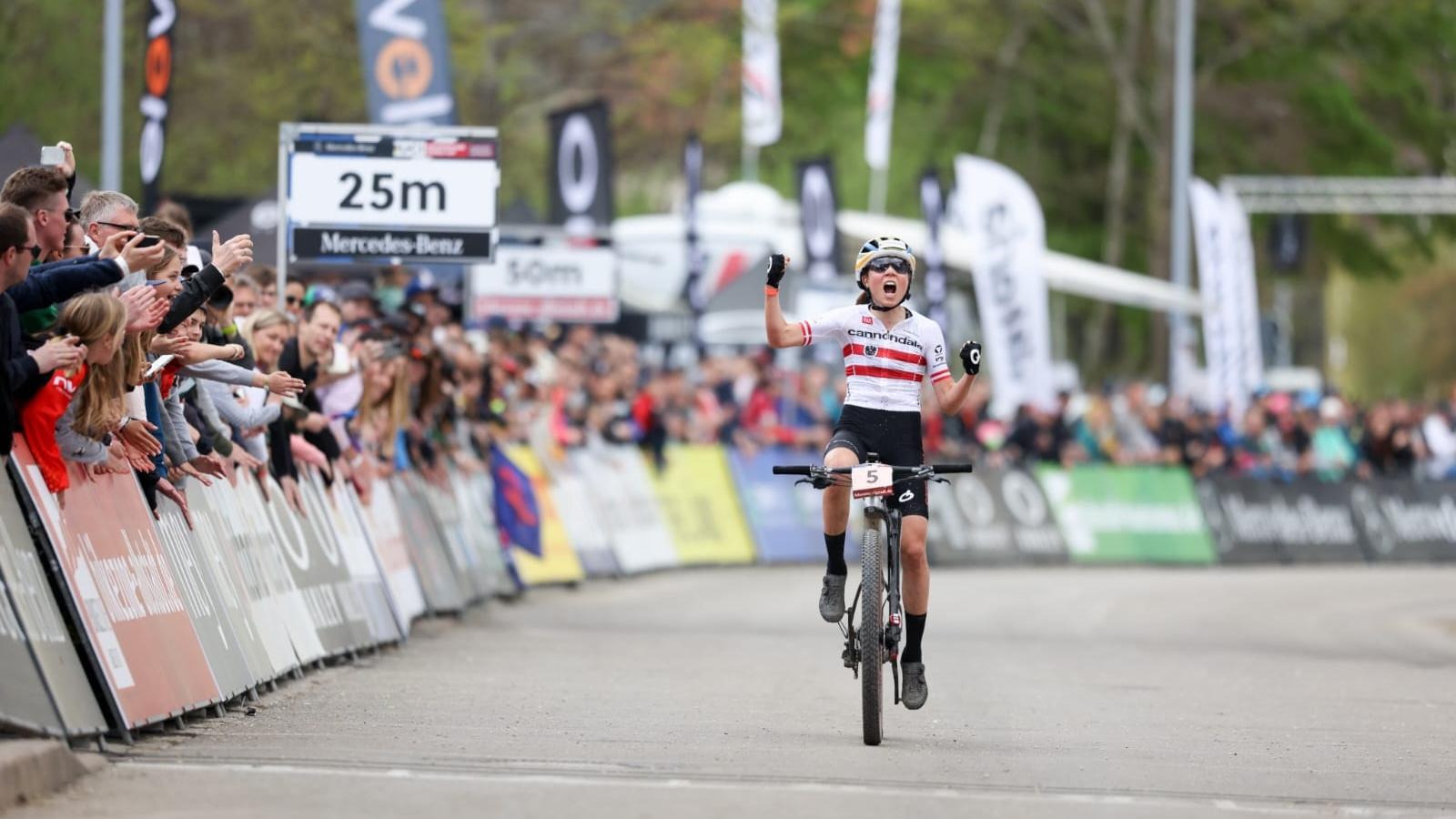 MTB-Weltcup in Albstadt (GER): Mona Mitterwallner schafft 1. Weltcup-Podest!