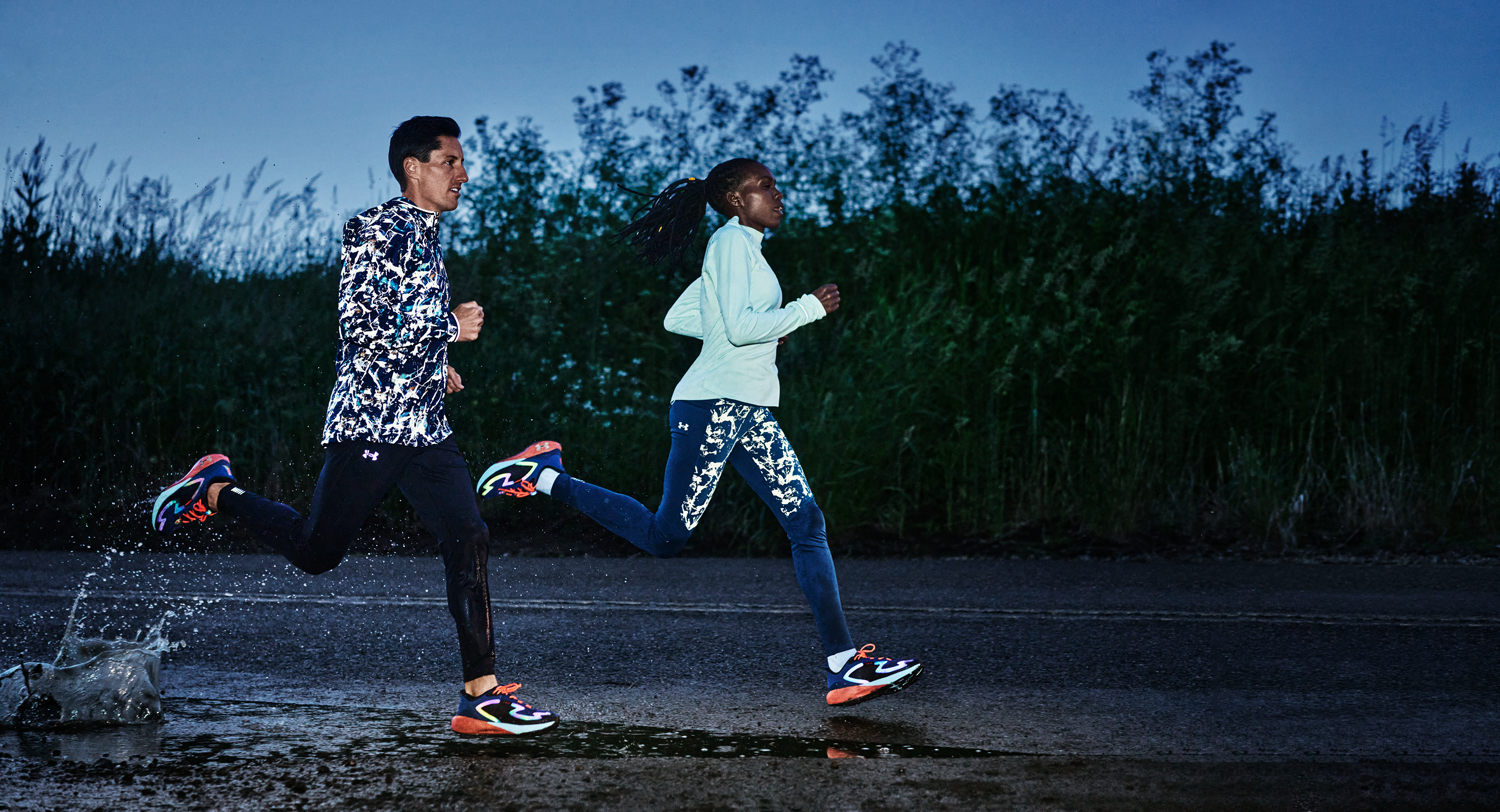 Regen, Wind und Finsternis trotzen - die Under Armour Laufbekleidung machts möglich