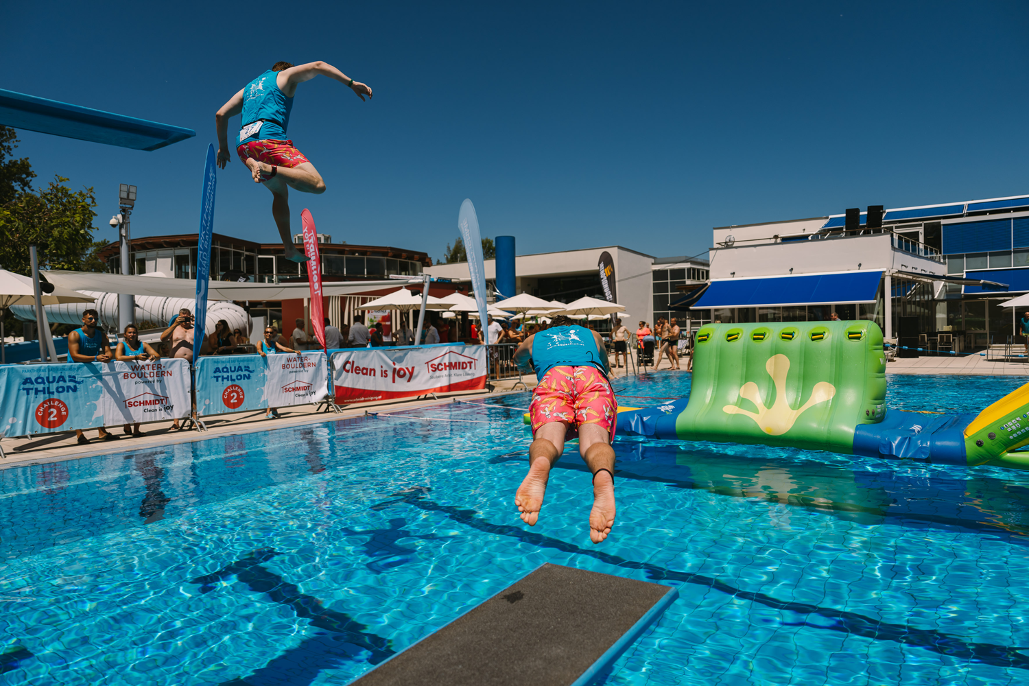 Jede Menge Wasseraction beim 3. Parktherme Aquathlon powered by Schmidt Reinigung