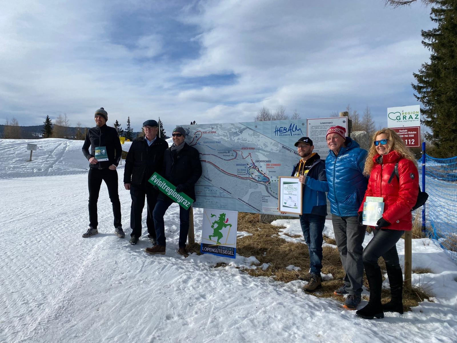 Das Langlaufzentrum Hebalm wurde mit dem Loipengütesiegel ausgezeichnet