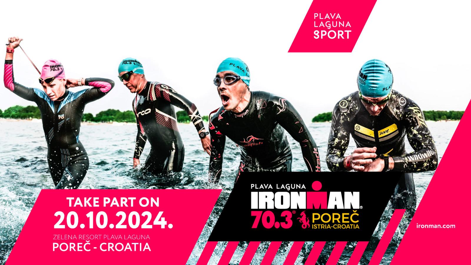 Erlebe den Nervenkitzel des dritten Plava Laguna Ironman 70.3 Poreč, Istrien - Kroatien, 20. Oktober 2024!