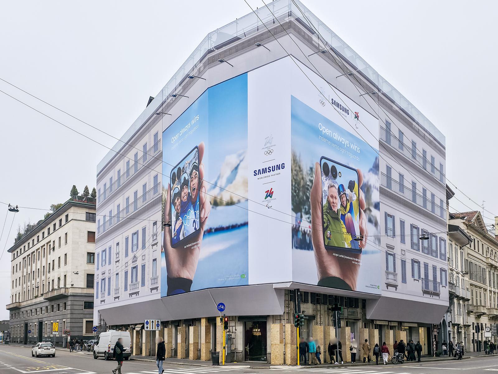 Milano Cortina 2026: Samsung bringt “Open Always Wins”-Olympia-Kampagne in die Gastgeberstadt