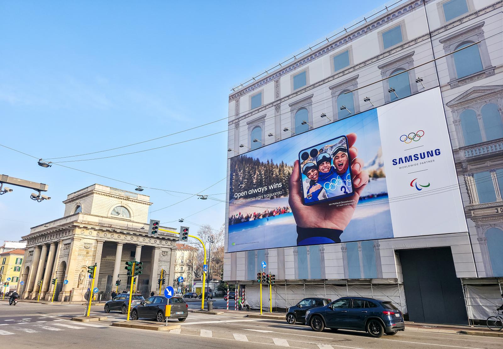 Milano Cortina 2026: Samsung bringt “Open Always Wins”-Olympia-Kampagne in die Gastgeberstadt