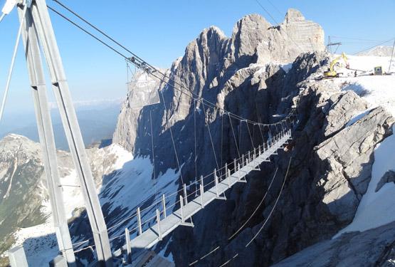 Nervenkitzel spektakulaerem Alpenblick