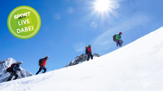 Live dabei: So läuft eine Alpinausbildung ab / Bild: Monika Neiheisser / Button: SPORTaktiv / Montage: sportaktiv.com Live dabei: So läuft eine Alpinausbildung ab / Bild: Monika Neiheisser / Button: SPORTaktiv / Montage: sportaktiv.com