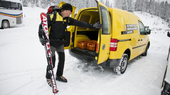 Briefträger auf der Tauplitz / Bild: Kleine Zeitung Briefträger auf der Tauplitz / Bild: Kleine Zeitung