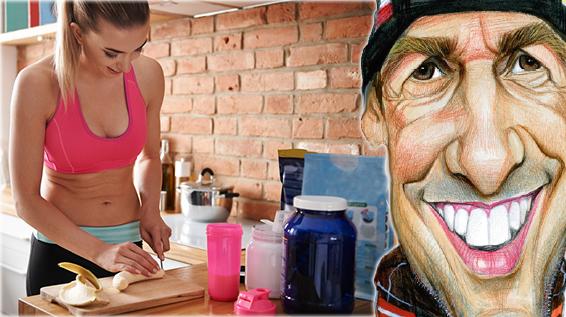 Fit mit Sumi: Aufs Genießen nicht vergessen! / Bild: iStock /  gpointstudio  // Karikatur: Petar Pismestrovic