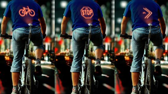 Innovation: Projezierte Warnhinweise für mehr Sicherheit beim Radfahren / Elnur Babayev