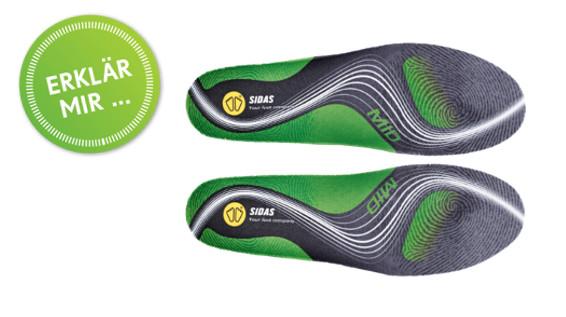 Bett für den Fuß: Was Einlegesohlen tatsächlich bewirken / Bild: Sidas // Button: SPORTaktiv Bett für den Fuß: Was Einlegesohlen tatsächlich bewirken / Bild: Sidas // Button: SPORTaktiv