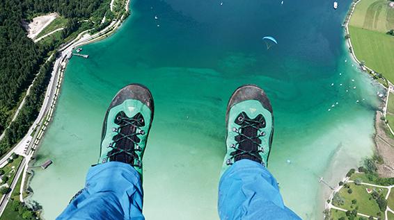 Zuerst klettern, dann fliegen – wo gibt's denn sowas? Achensee - Tirol / Bild: Klaus Höfler