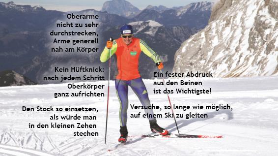 Techniktipps von Langlauf-Weltmeister Alois Stadtlober / Bild: Hans-Peter Steiner