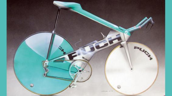 Designstudie Zeitfahrmaschine, 1985, Sammlung Ehn, Motorradmuseum Sigmundsherberg / Bild: Wehap / Ulreich / Weishaupt Verlag Designstudie Zeitfahrmaschine, 1985, Sammlung Ehn, Motorradmuseum Sigmundsherberg / Bild: Wehap / Ulreich / Weishaupt Verlag