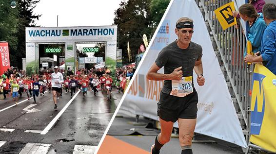 20 Mal WACHAUmarathon: Rekordteilnehmer über den Reiz des weinmaligen Laufs / Bild: Sophie Kirchner (links) / Foto Viertbauer (rechts) 20 Mal WACHAUmarathon: Rekordteilnehmer über den Reiz des weinmaligen Laufs / Bild: Sophie Kirchner (links) / Foto Viertbauer (rechts)