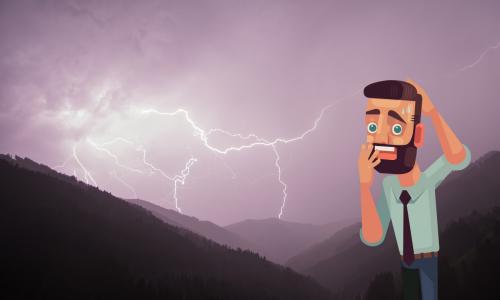 Angst Gewitter in den Bergen Thumbnail