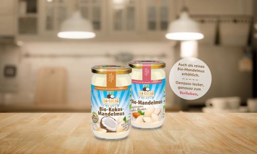 Mandelmus liebt Kokosnuss: Das neue Bio-Kokos-Mandelmus von Dr. Goerg