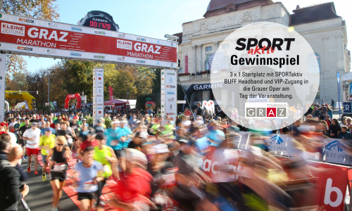 © Fotograf / GEPA pictures/ Wolfgang Grebien Gewinnspiel: Wir verlosen 3 x 1 Startplatz mit SPORTaktiv BUFF Headband für den Graz Marathon 2021 inkl. VIP-Vorteil