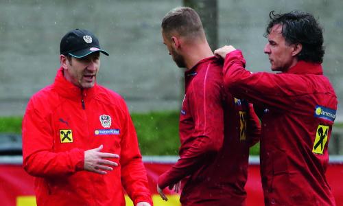 © Fotograf / GEPA pictures / Andreas Pranter / Jede Übungseinheit beim Nationalteam ist mit Teamchef Franco Foda abgestimmt. Am absoluten Limit: ÖFB-Fitnesstrainer Zallinger über die zu große Belastung