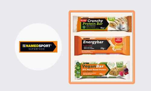 Riegel für leistungsorientierte Ernährung vor, während und nach dem Sport Spitzenleistung mit Produkten von NAMEDSPORT