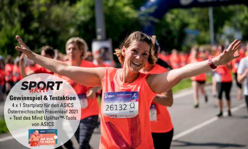 © Event / ASICS Österreichischer Frauenlauf / Veranstalter Gewinne 1 von 4 Startplätzen für den ASICS Österreichischen Frauenlauf 2021 und teste dort das neue ASICS Mind Uplifter™-Tool