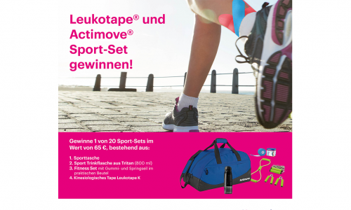 Gewinne 1 von 20 hochwertigen Sport-Sets von Leukotape® & Actimove®!