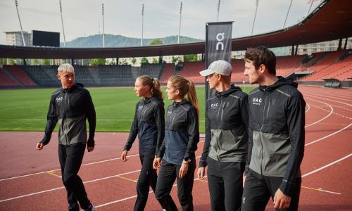 © Hersteller / On / OAC Team – George Mills, Fabiane Meyer, Marta Garcia, Coach Dreissigacker, Noah Baltus Wenn Profis schweben lernen: On launcht den "Athletics Club Europe"