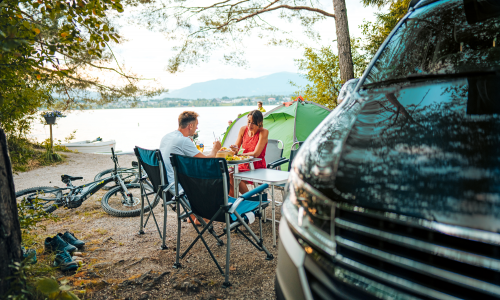 © Camping Anderwald / Sportplatz Natur: direkt am Faaker See im Sportcamping Anderwald. mittendrin: legale Möglichkeiten, um die "wahre Freiheit" Camping zu genießen
