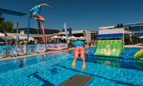 Jede Menge Wasseraction beim 3. Parktherme Aquathlon powered by Schmidt Reinigung