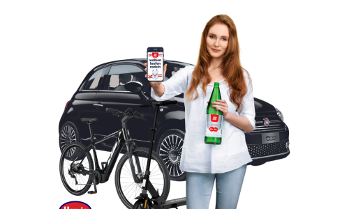 © Hersteller / Long Life Gewinnspiel: Long Life Mineralwasser verlost einen schicken Fiat 500 E und viele weitere tolle Preise von Hervis!