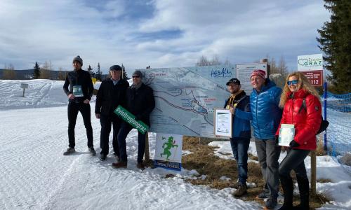 Das Langlaufzentrum Hebalm wurde mit dem Loipengütesiegel ausgezeichnet