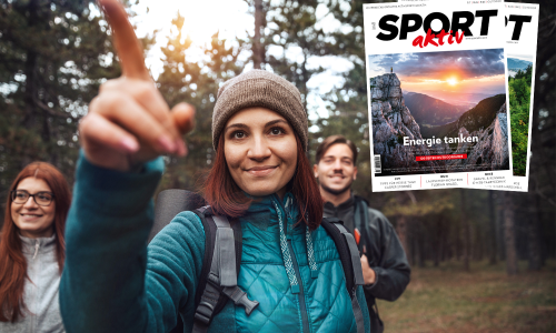© Getty Images / E+ / LeoPatrizi, Cover Juni/Juli 2026: Daniel Fischer (Am Hochobir in den Karawanken / in der Region Klopeiner See – Südkärnten – Lavanttal), Cover April/Mai 2026: Region Villach – Faaker See – Ossiacher See / Martin Hofmann SPORTaktiv-Leserumfrage 2026: Sag uns ruhig deine Meinung!