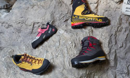 Die 4 Bergschuhtypen im Überblick / Bild: Thomas Polzer - aufgenommen bei Gigasport Graz Thumbnail