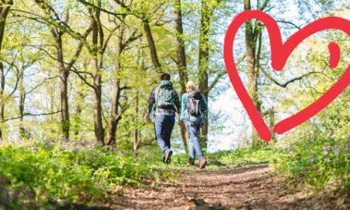 Partnersuche auf Abwegen: SPORTaktiv testet das Projekt DatingWandern / Bild: iStock / StockRocket/ Herz: iStock / -slav- / Montage: sportaktiv.com Thumbnail