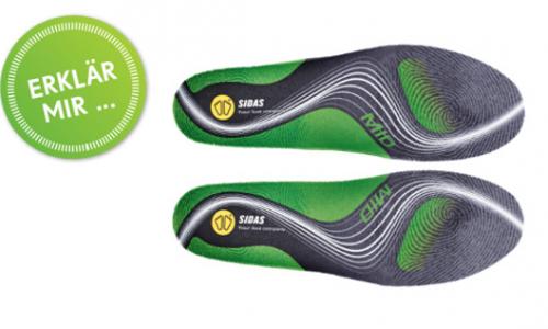 Bett für den Fuß: Was Einlegesohlen tatsächlich bewirken / Bild: Sidas // Button: SPORTaktiv Thumbnail