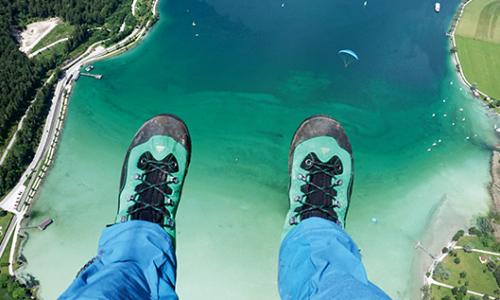 Zuerst klettern, dann fliegen – wo gibt's denn sowas? / Bild: Klaus Höfler Thumbnail