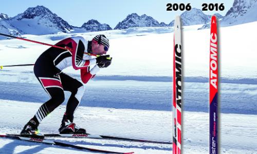 Langlaufski: Das unterscheidet die Modelle von 2006 und 2016 / Bild: Löffler / Atomic / Montage: sportaktiv.com Thumbnail